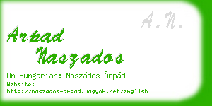 arpad naszados business card